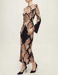 Veronica Beard - PRE-ORDER-Veronica Beard Lupita Long Sleeve Midi Dress - Buy Online
