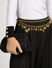Fleur de Camélia - Fleur de Camélia  Leather Charm Chain Belt - Buy Online
