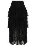 Zimmermann Pleated Lace Midi Skirt
