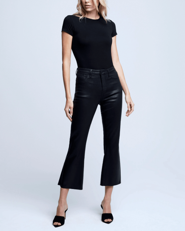 L'Agence - L'Agence Kendra High Rise Cropped Coated Jean - Buy Online
