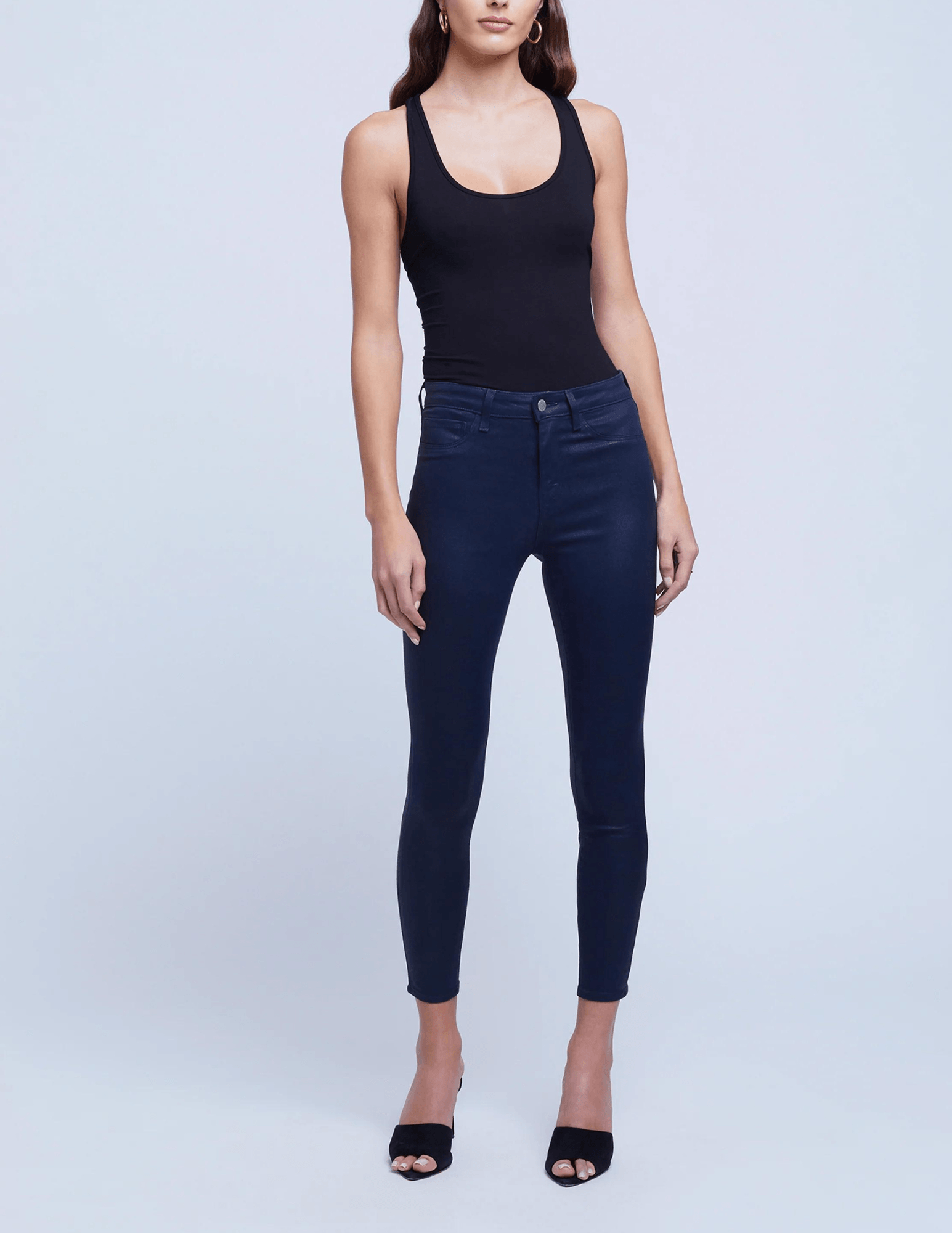 L'Agence - L'Agence Margot High Rise Coated Pant - Buy Online