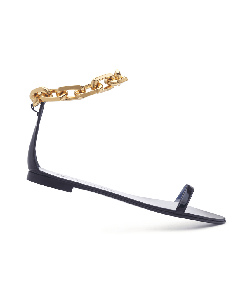 Giuseppe Zanotti Intriigo Chain Flat Sandal.