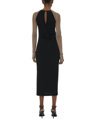 Helmut Lang Sheer Sleeve Midi Dress