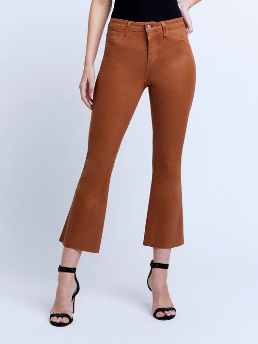 L'Agence -L'Agence Kendra High Rise Cropped Coated Jean - Buy Online