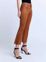 L'Agence -L'Agence Kendra High Rise Cropped Coated Jean - Buy Online